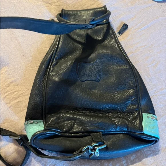 American West Black and Blue Embossed Backpack - Picture 2 of 6